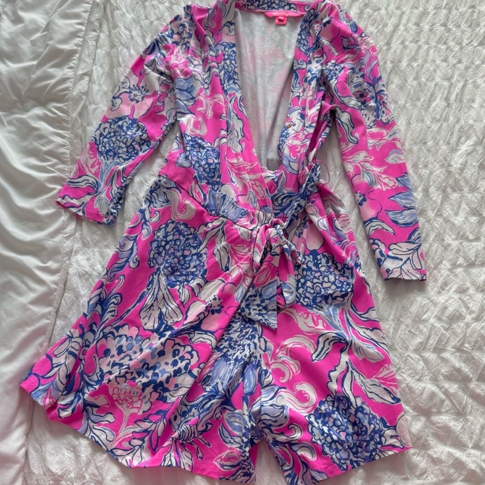 Lilly Pulitzer Karli Wrap Romper - Picture 2 of 2